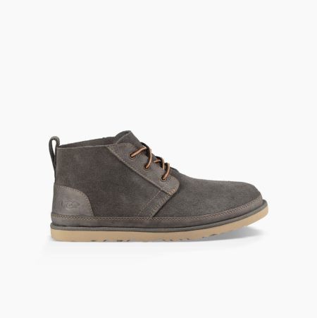 UGG Neumel Unlined Leather - Ankelstøvletter Herre - Dyp Grå (NO-D863)